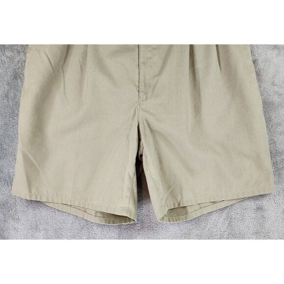 Duck Head Shorts Mens 38 Beige Khaki Pleated Casual Preppy Grandpa Vintage - Picture 9 of 9